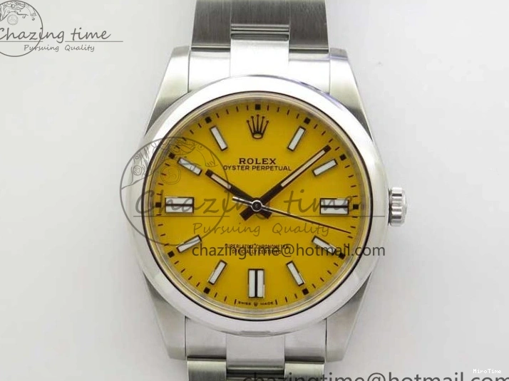 MiroTime 0424 Original Oyster Perpetual 41mm 124300 ROF 1:1 Best Edition 904L Steel Yellow Dial on SS Bracelet A 2667